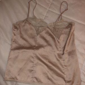 Champagne satin camisole slip